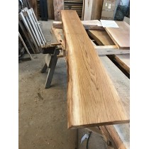 Eiche, Handtuchablage, Regal, naturbelassen, geschliffen, unbesäumt/gerade, Baumkante, 100x20x3cm geölt Eiche, Handtuchablage, Regal, naturbelassen, geschliffen, unbesäumt/gerade, Baumkante, 100x20x3cm geölt
